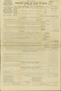 National Weir Co. IRS 1920 Corporation Income and Profits Tax Return