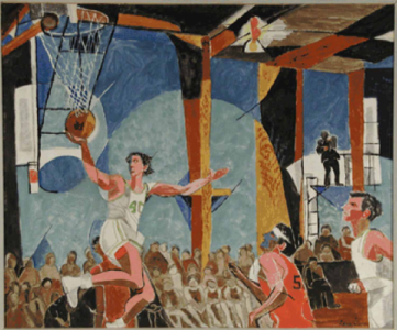 "Basketball Game" Lena Gurr (1897-1992)