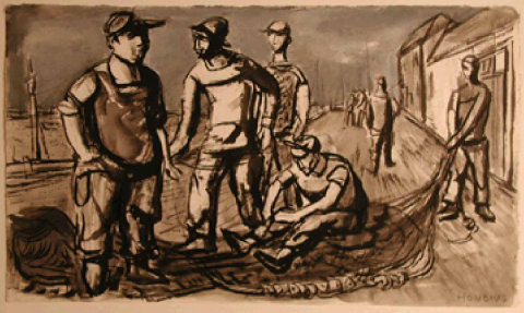 "Before the Catch" Gerrit Hondius (1891-1970)