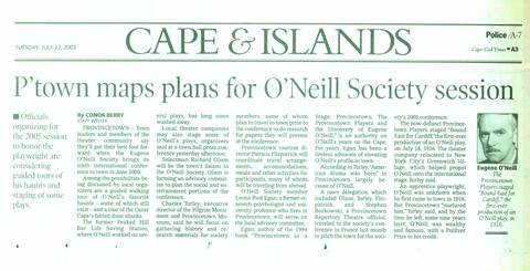 O'Neil Society 2003 Conference in Provincetown