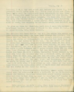 Notes from Jeanne to Fritz in April 1951