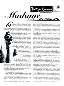Kelly’s Corner 131 - Madame returns to Provincetown.