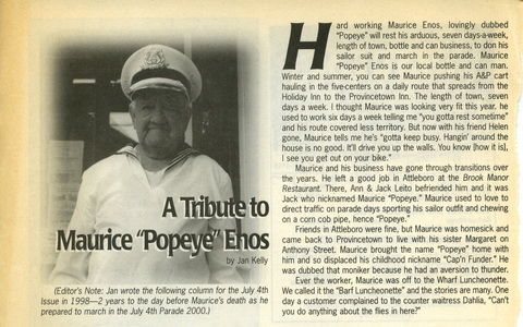 Kelly’s Corner  205 – A Tribute to Maurice “Popeye” Enos