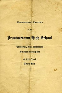 Commencement Program PHS - 1925
