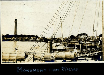 Monument & Wharf Scene - Early Twentieth Century