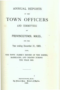 Annual Town Report - 1889