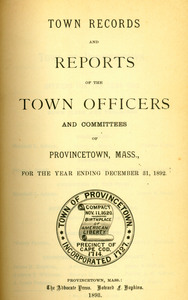 Annual Town Report - 1892
