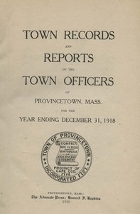 Annual Town Report - 1918