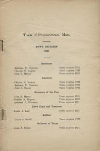 Annual Town Report - 1920