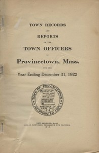 Annual Town Report - 1922