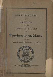 Annual Town Report - 1923