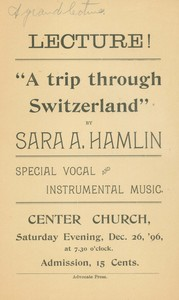 A Trip Through Switzerland (December 26, 1896)